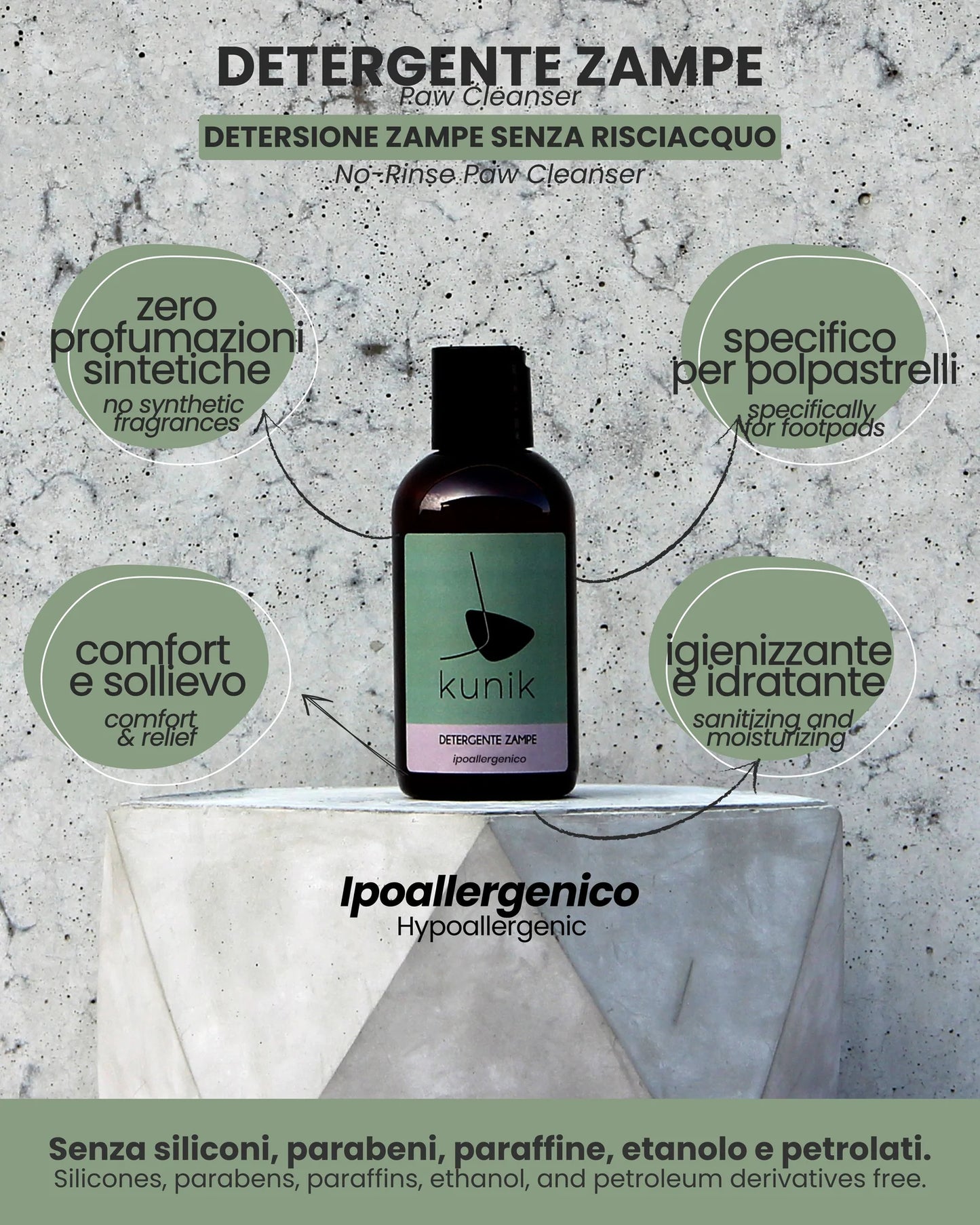 DETERGENTE ZAMPE - Ipoallergenico 150ml