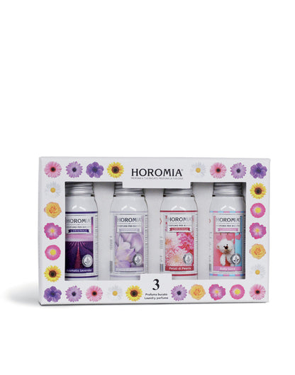 Horo3 - Aromatic Lavender, Brezza di Primavera, Petali di Peonia, Baby talco da 50ml