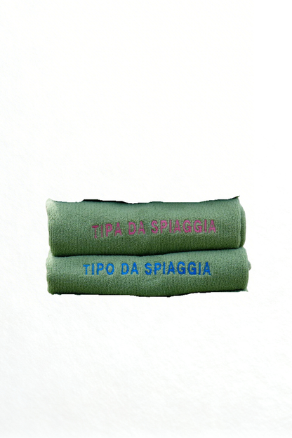 TELO MARE RICAMATO TIPO DA SPIAGGIA