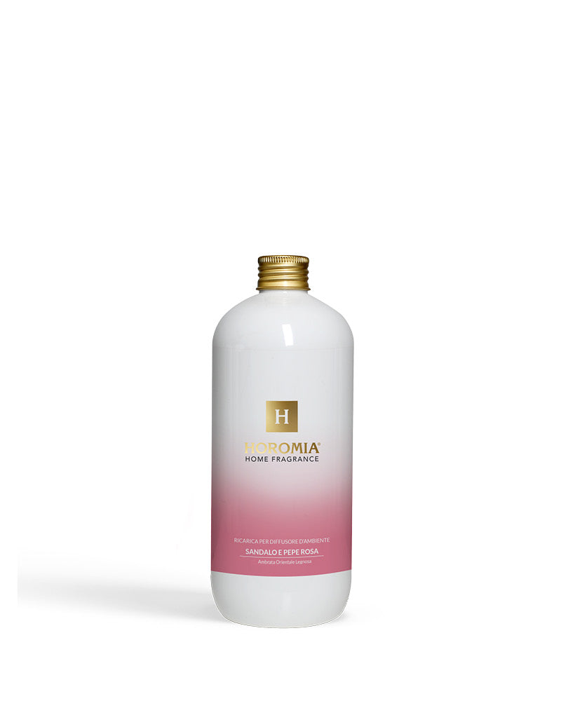 Ricarica per Diffusore a Bastoncini Sandalo e pepe rosa 500ml