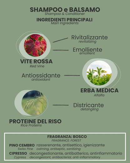 SHAMPOO e BALSAMO 250ml